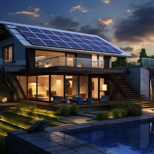 Solar panels installed on a residential roof